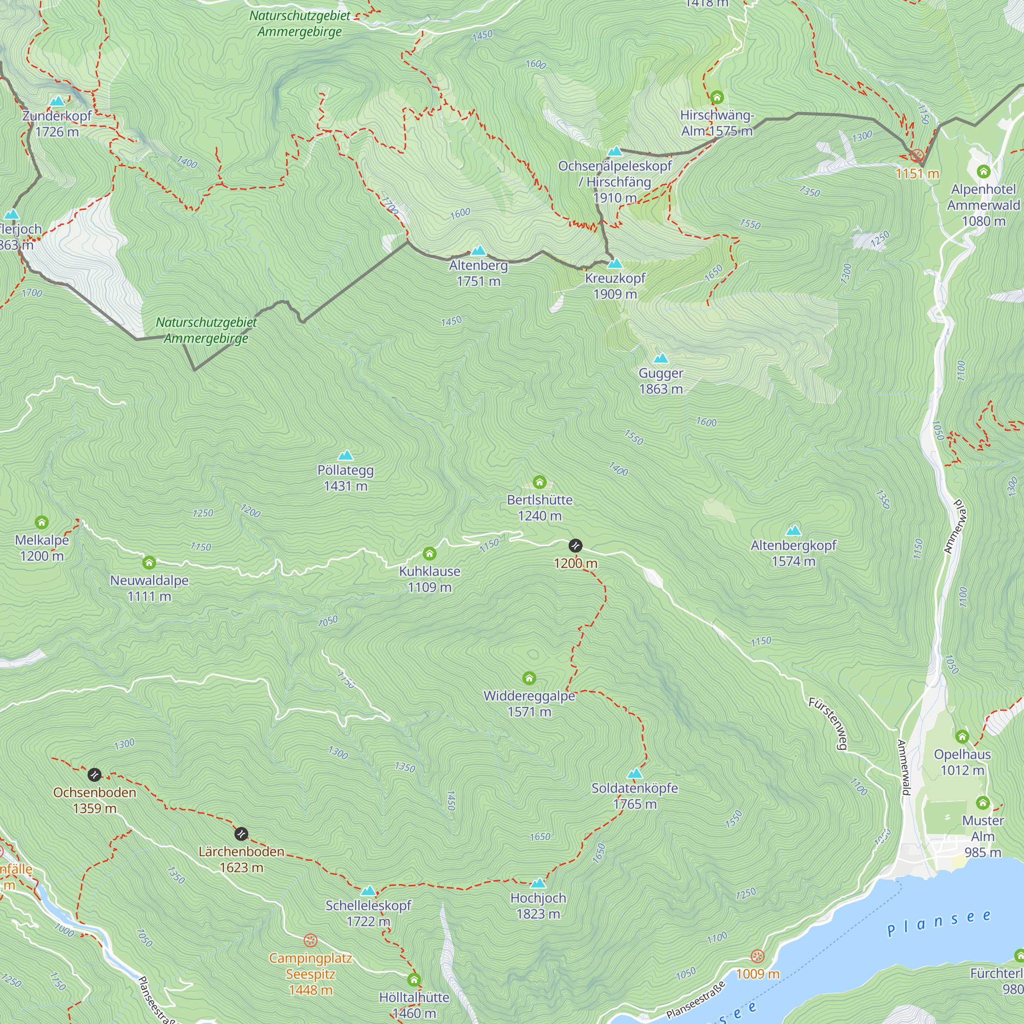 Opelhütte map