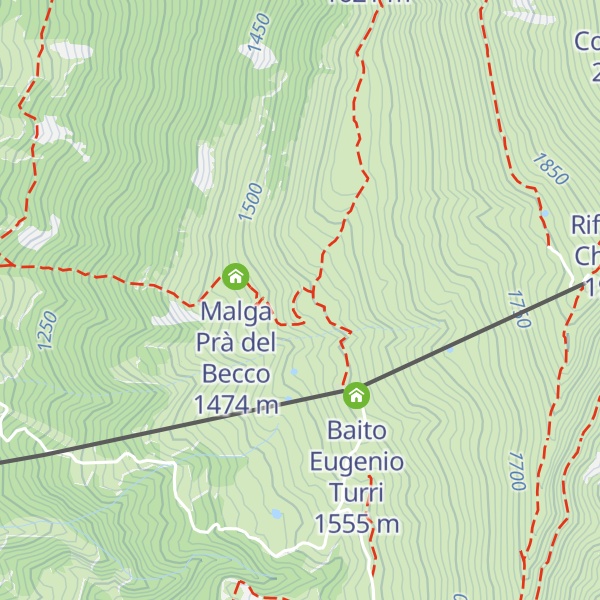 Map of Malga Valvaccara