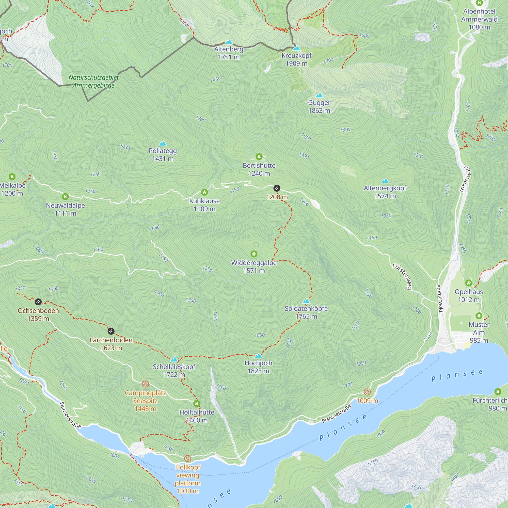 Widdereggalpe map