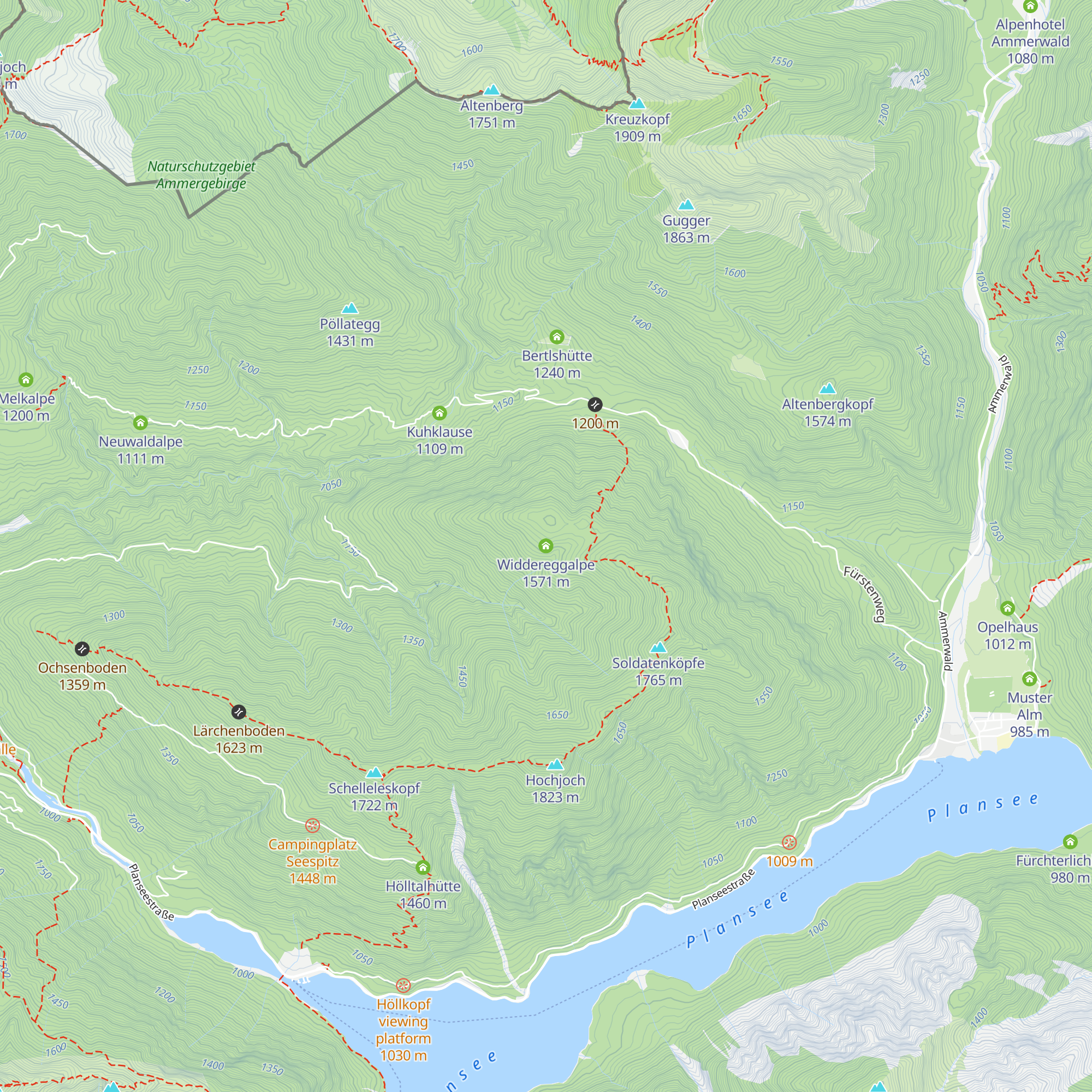 Widdereggalpe map