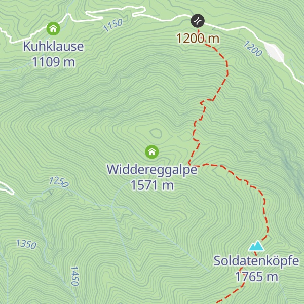 Map of Widdereggalpe