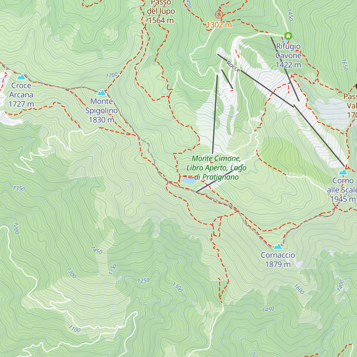 Bivacco Musiani map