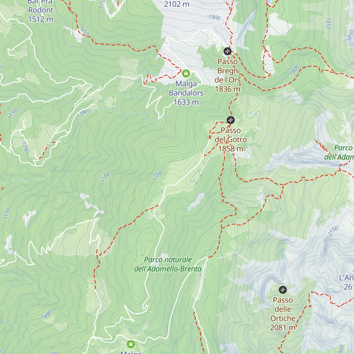 Malga Movlina map
