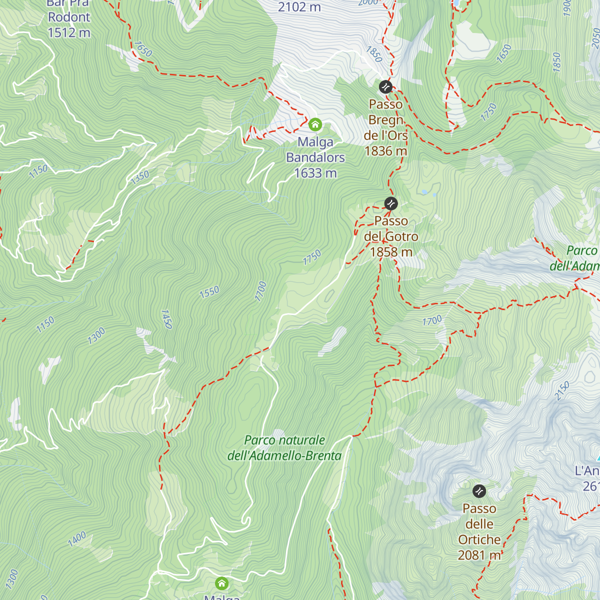 Malga Movlina map