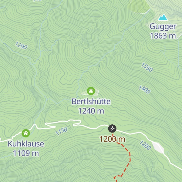 Map of Bertlshütte