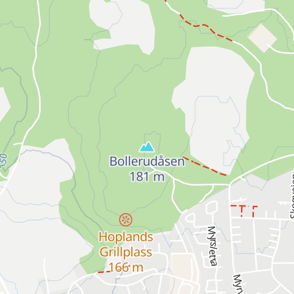 Map of Bollerudåsen