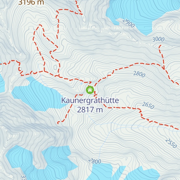Map of Kaunergrathütte