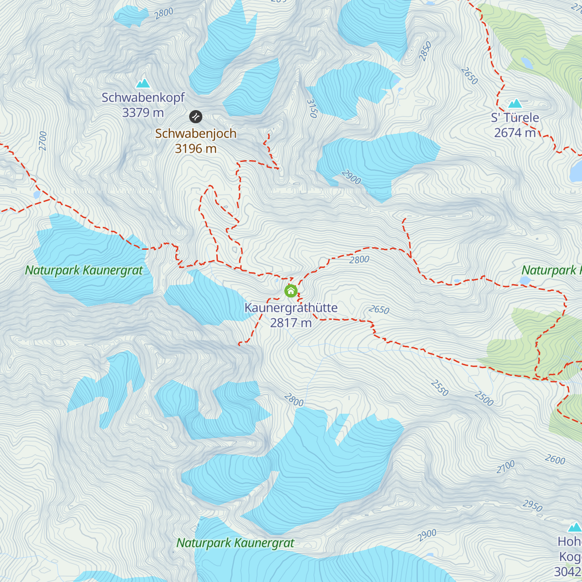 Kaunergrathütte map