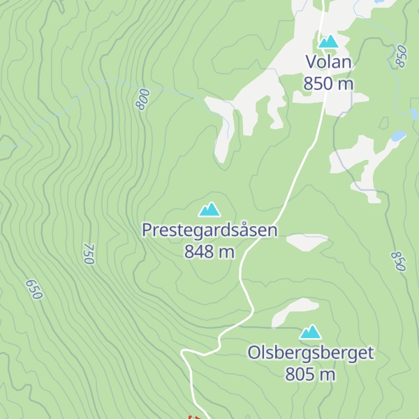 Map of Prestegardsåsen