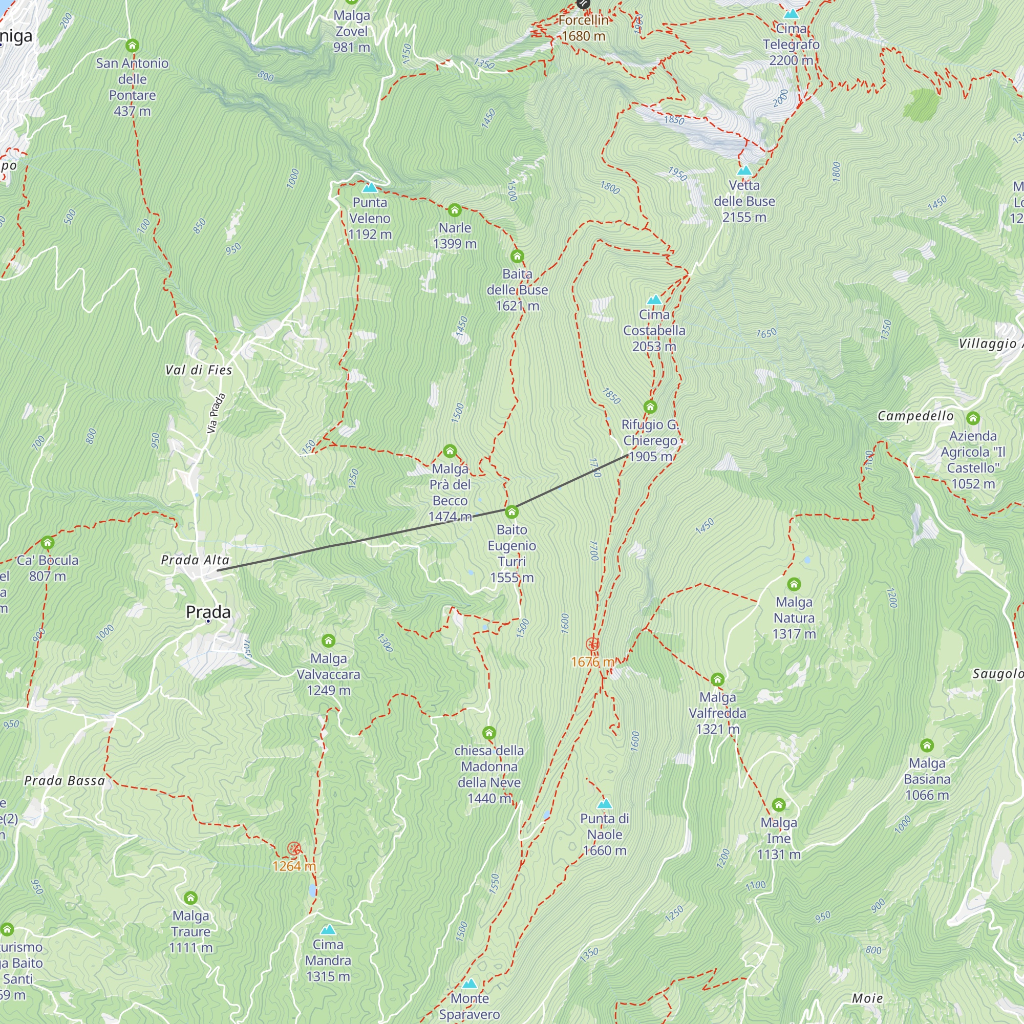 Baito Eugenio Turri map