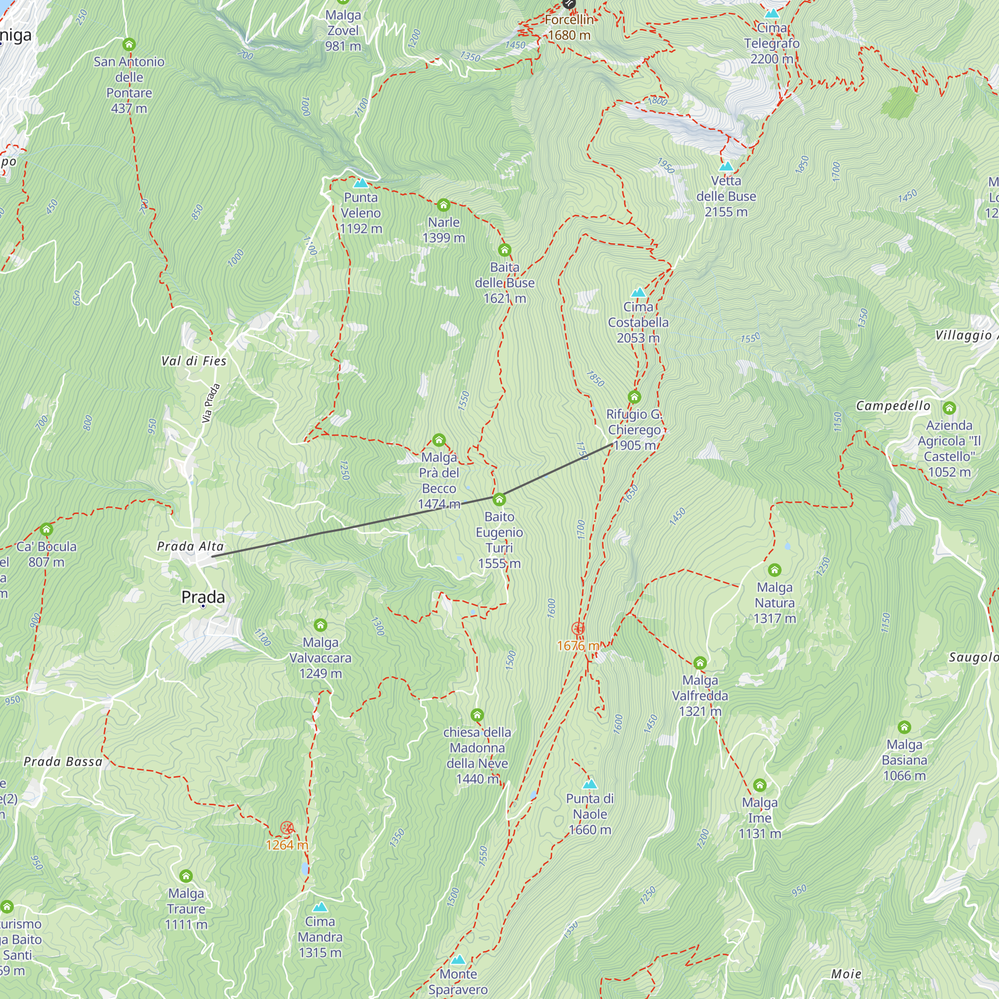 Baito Eugenio Turri map