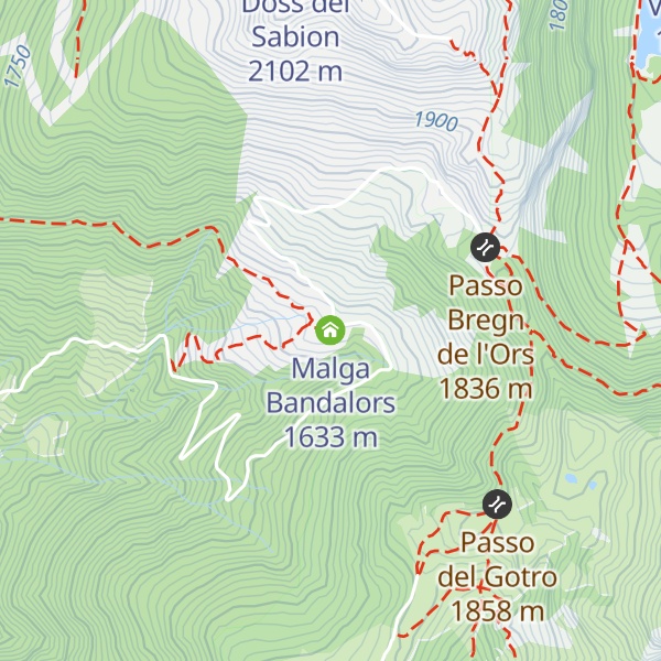Map of Malga Bandalors