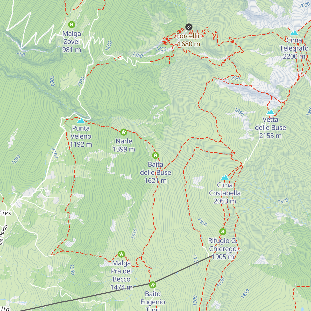 Baita delle Buse map