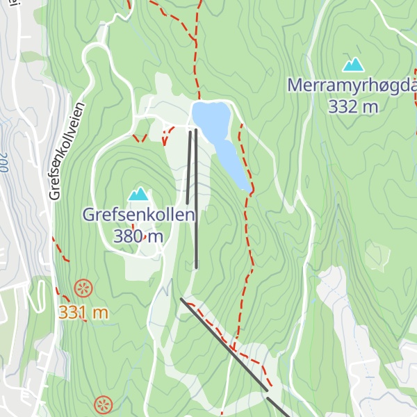 Map of Grefsenkollen øst