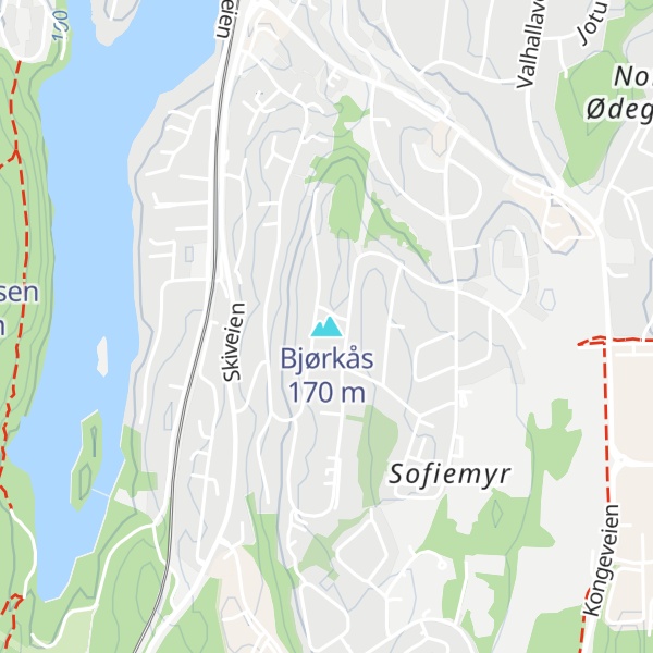 Map of Bjørkås