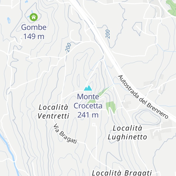 Map of Monte Crocetta