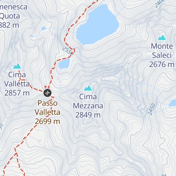 Map of Cima Mezzana