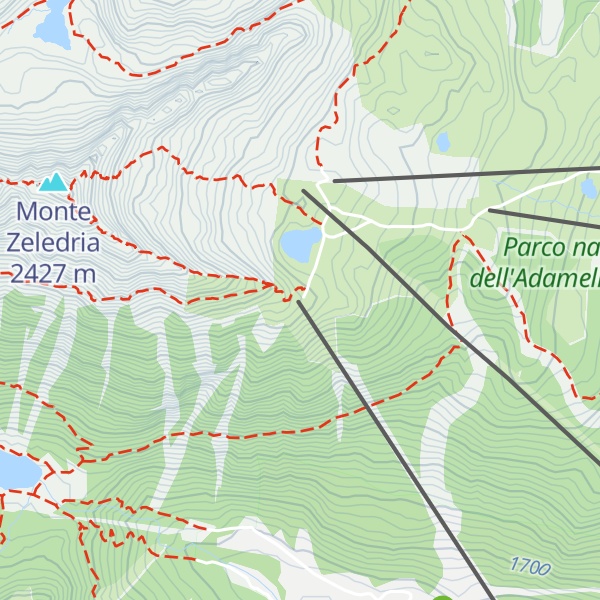 Map of Rifugio Pradalago 2100