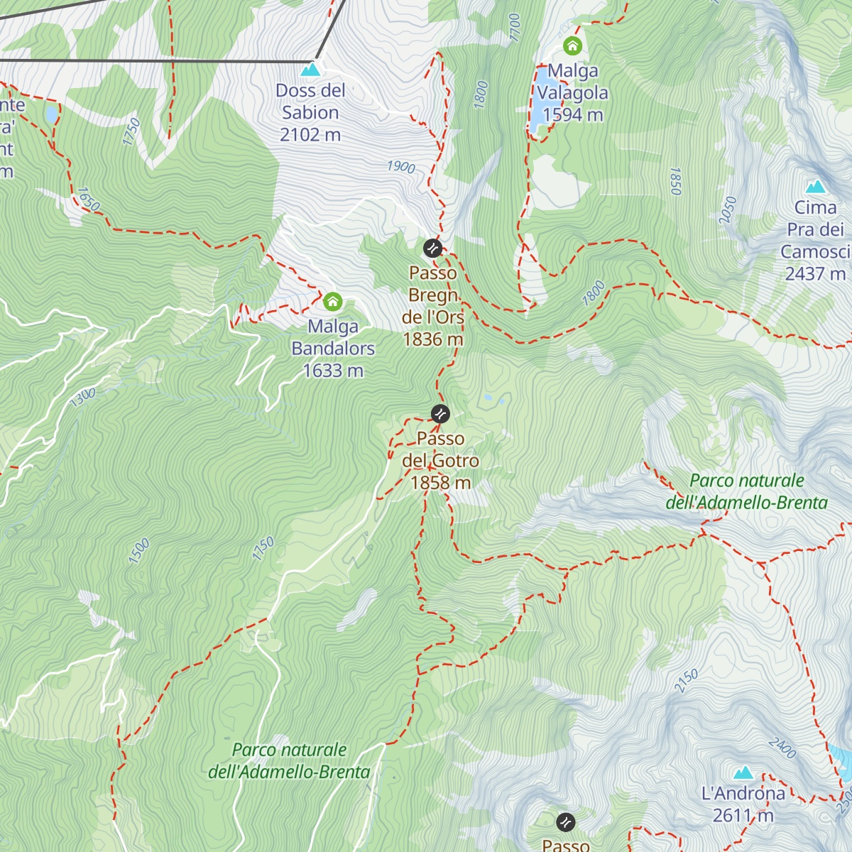 Rifugio La Pace map
