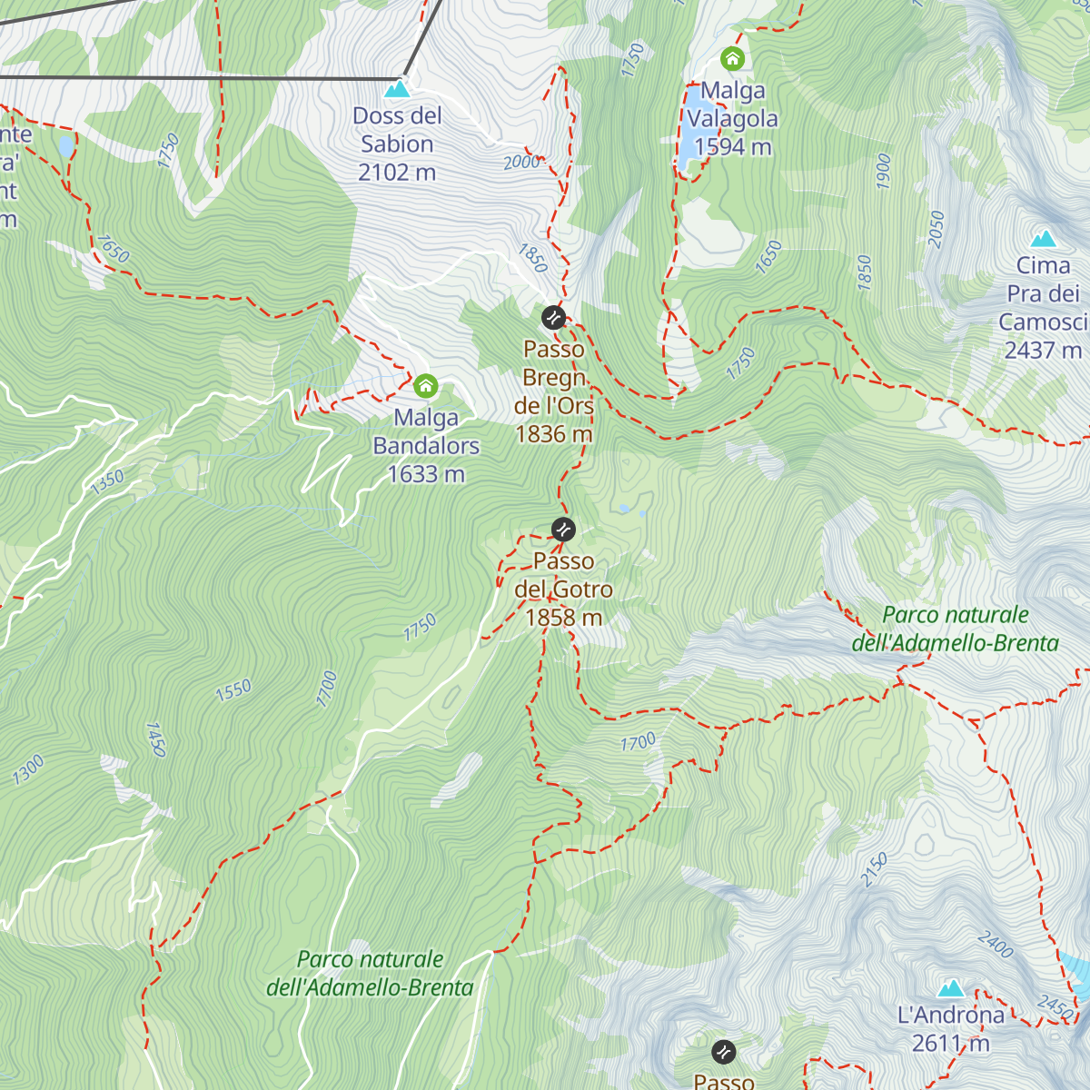 Rifugio La Pace map