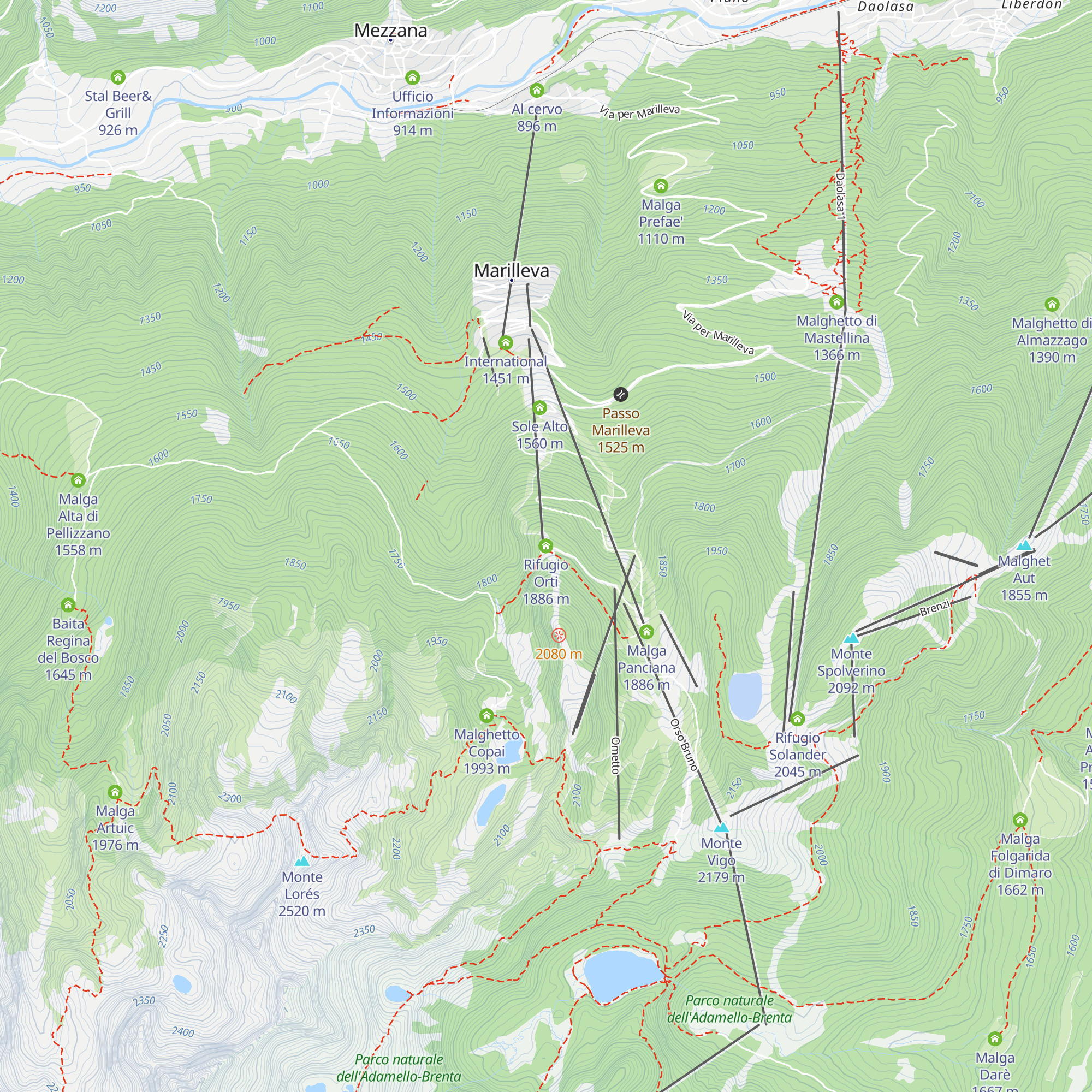 Rifugio Orti map