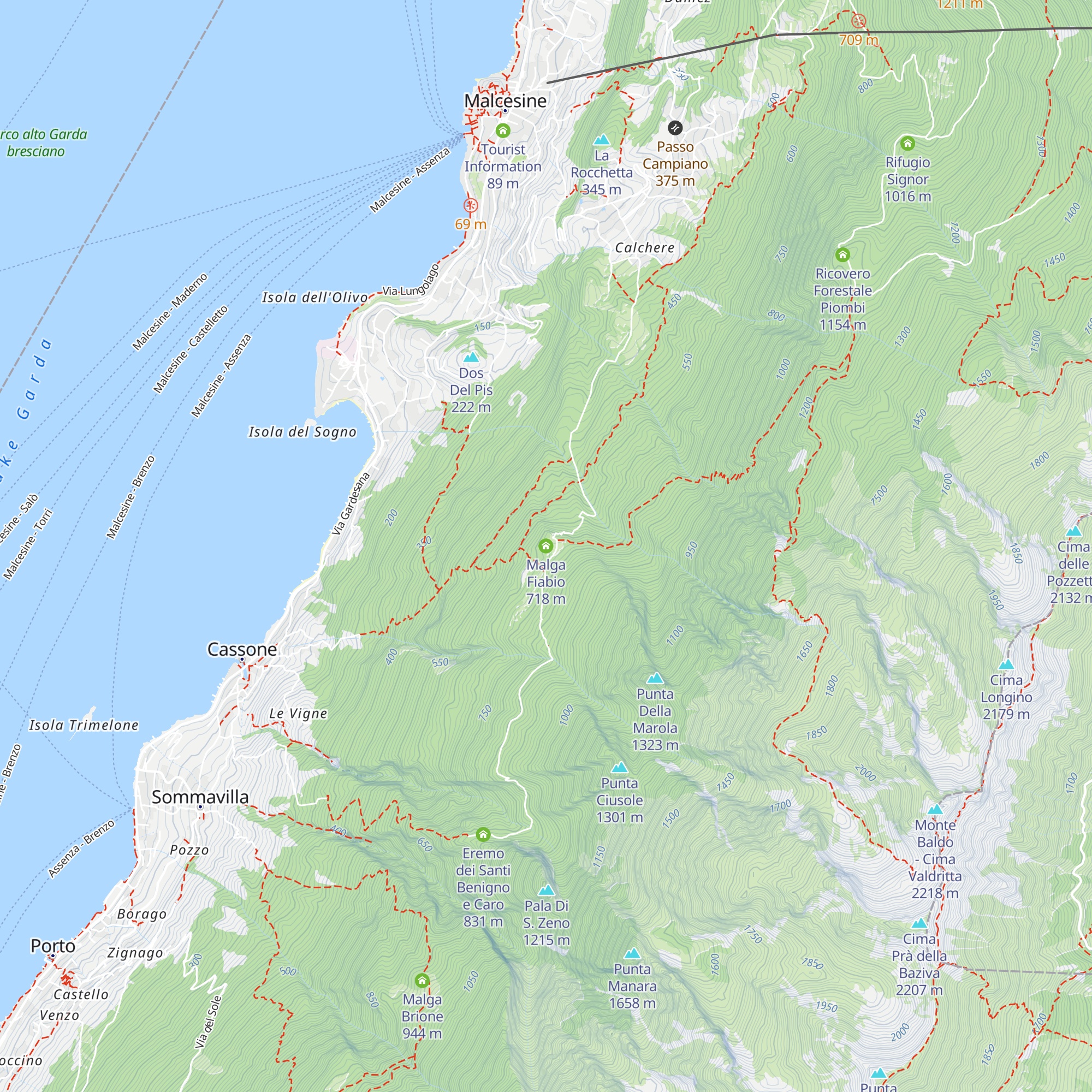 Malga Fiabio map