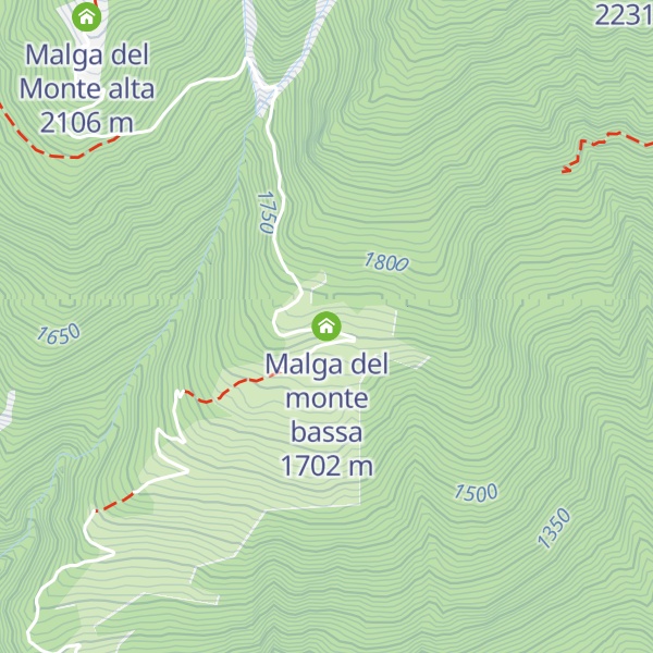 Map of Malga del monte bassa