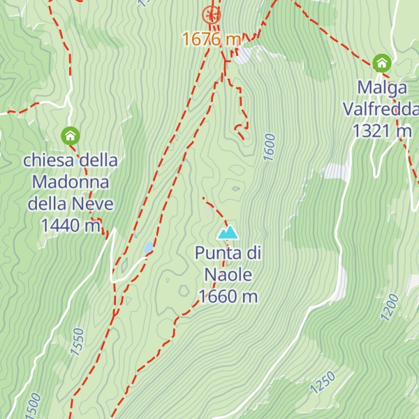 Map of Rifugio Forte Naole