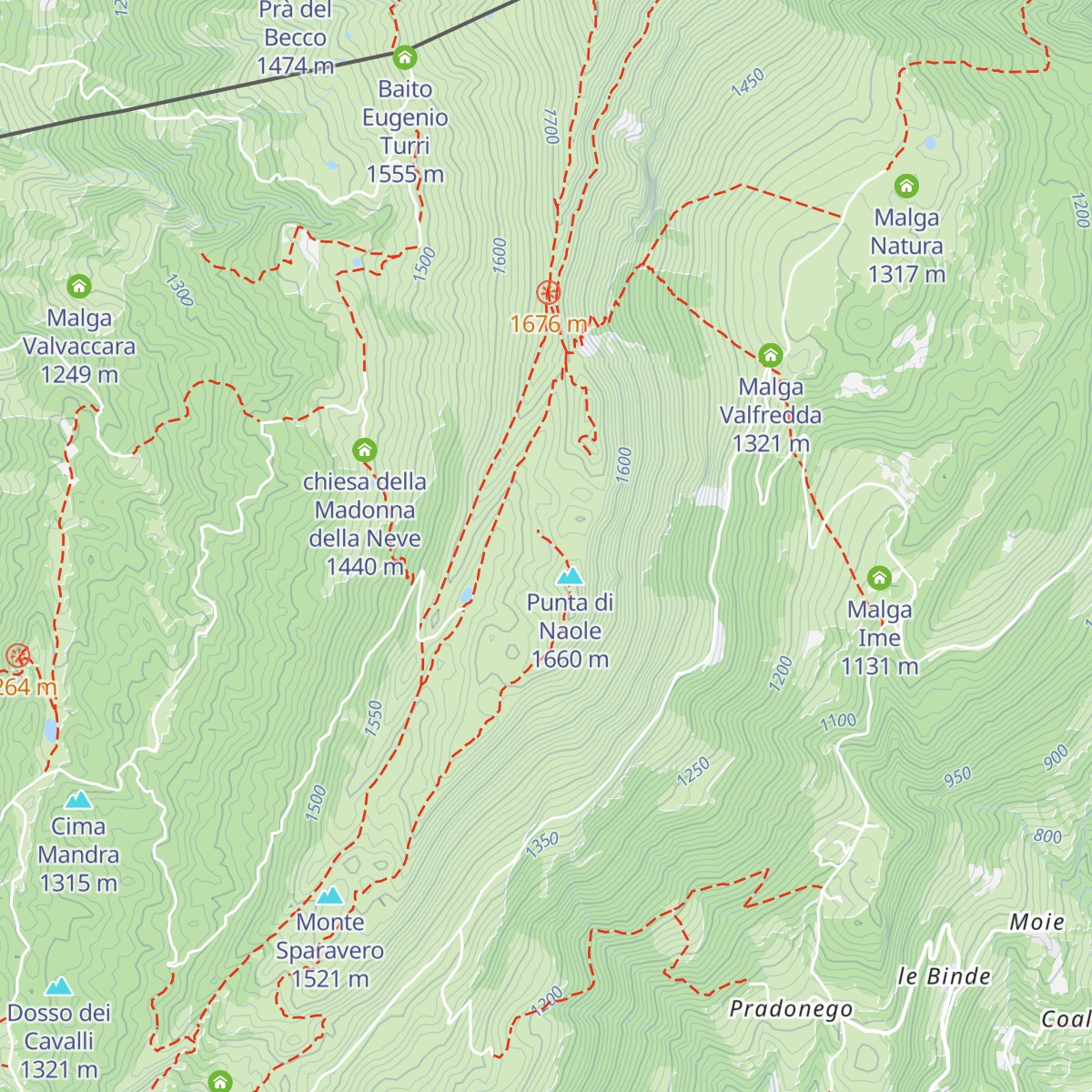 Rifugio Forte Naole map