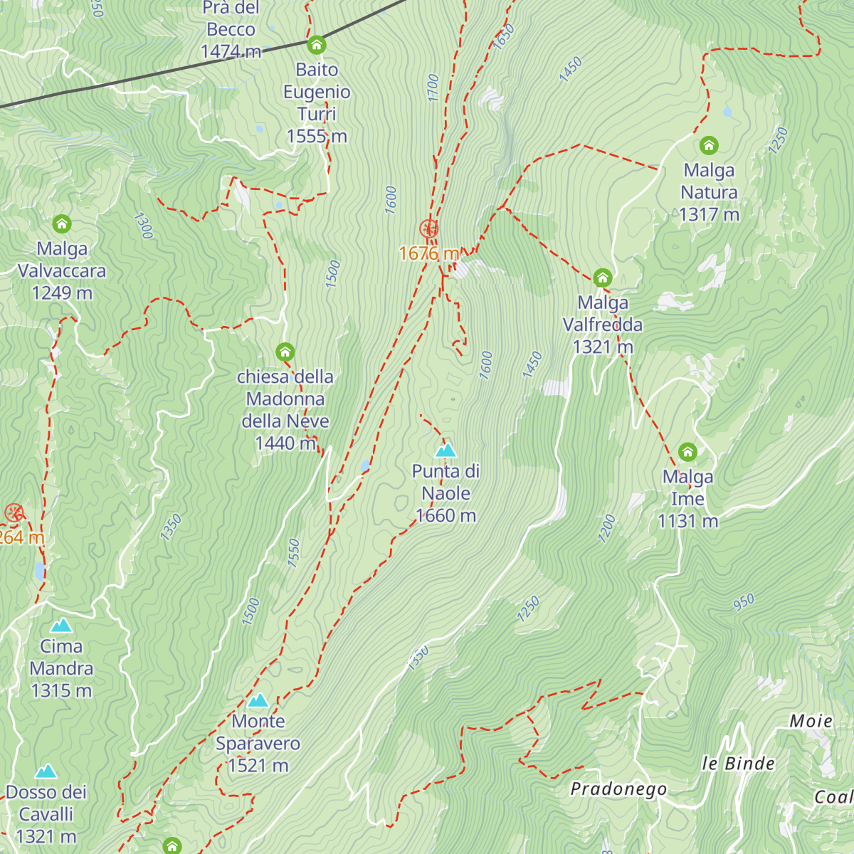 Rifugio Forte Naole map