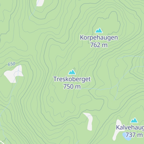 Map of Treskoberget