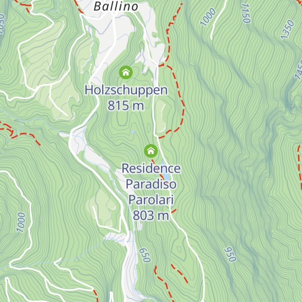 Map of Residence Paradiso Parolari