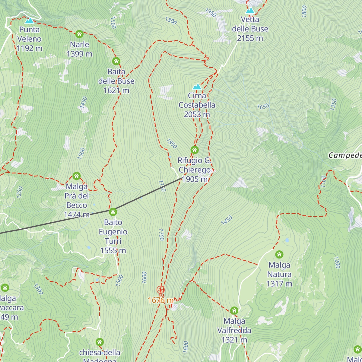 Rifugio Fiori del Baldo map