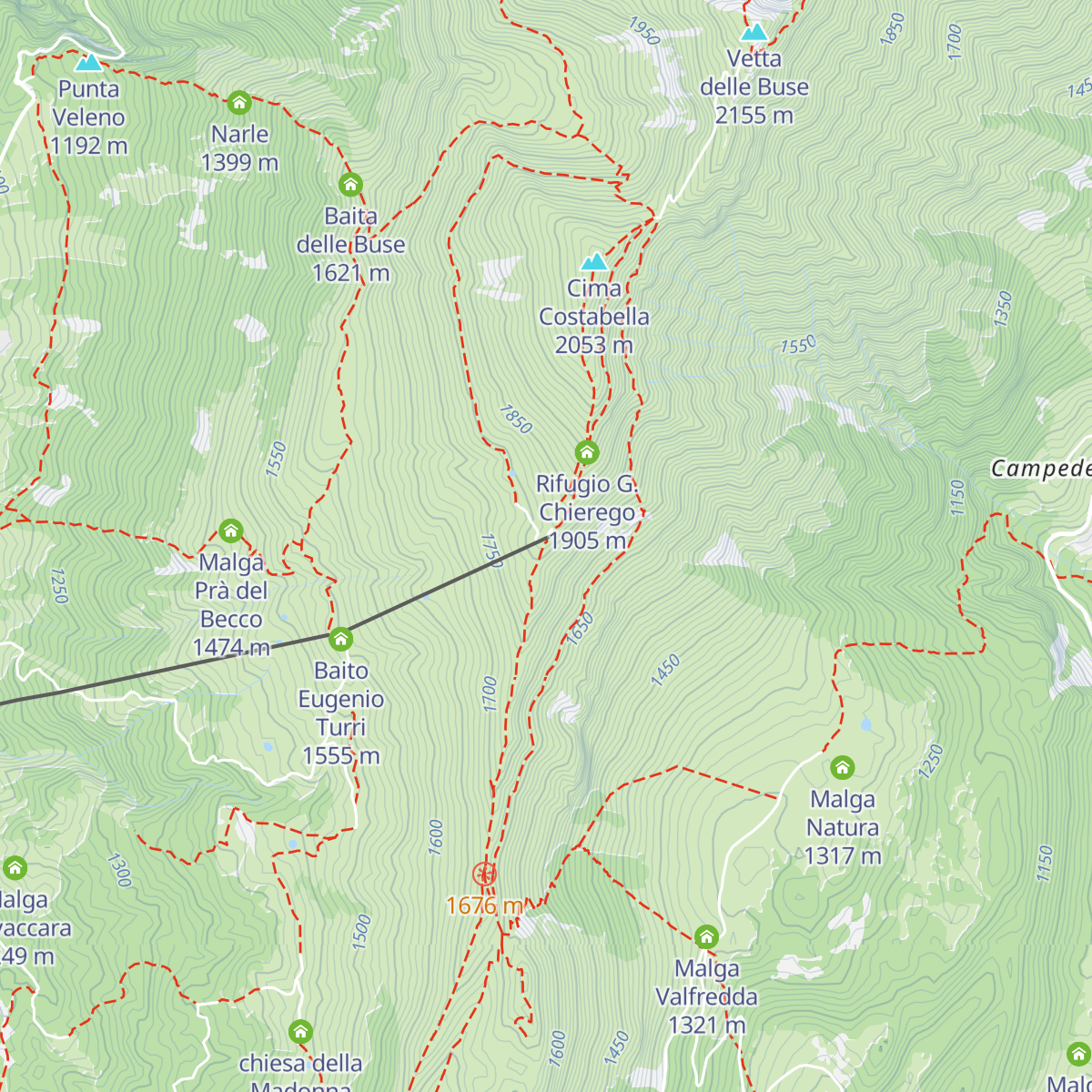 Rifugio Fiori del Baldo map