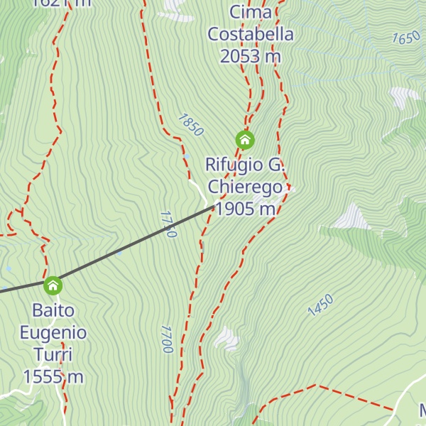 Map of Rifugio Fiori del Baldo