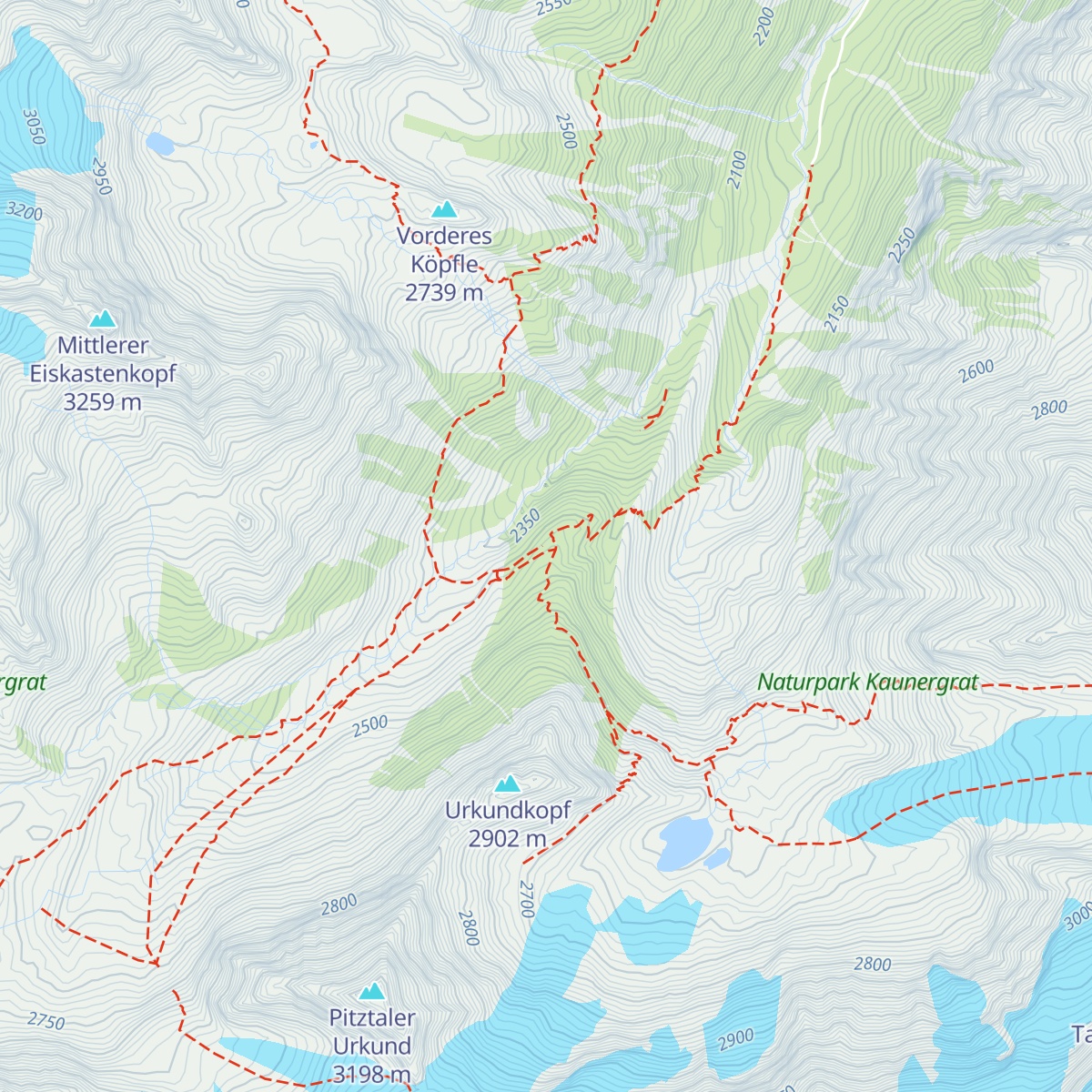 Taschachhaus map