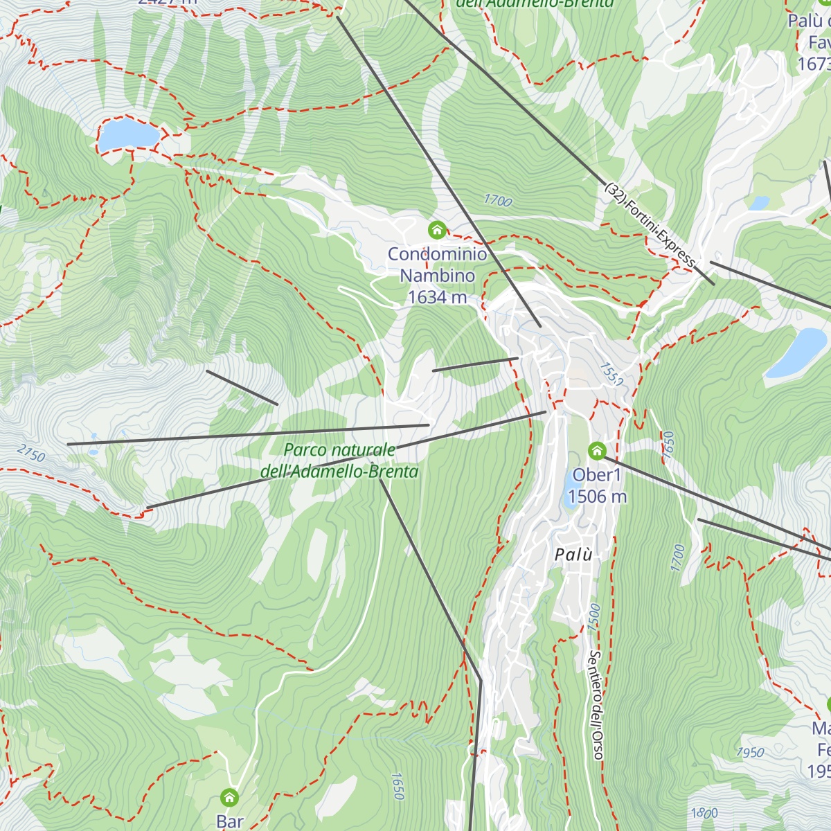 Rifugio Patascoss map