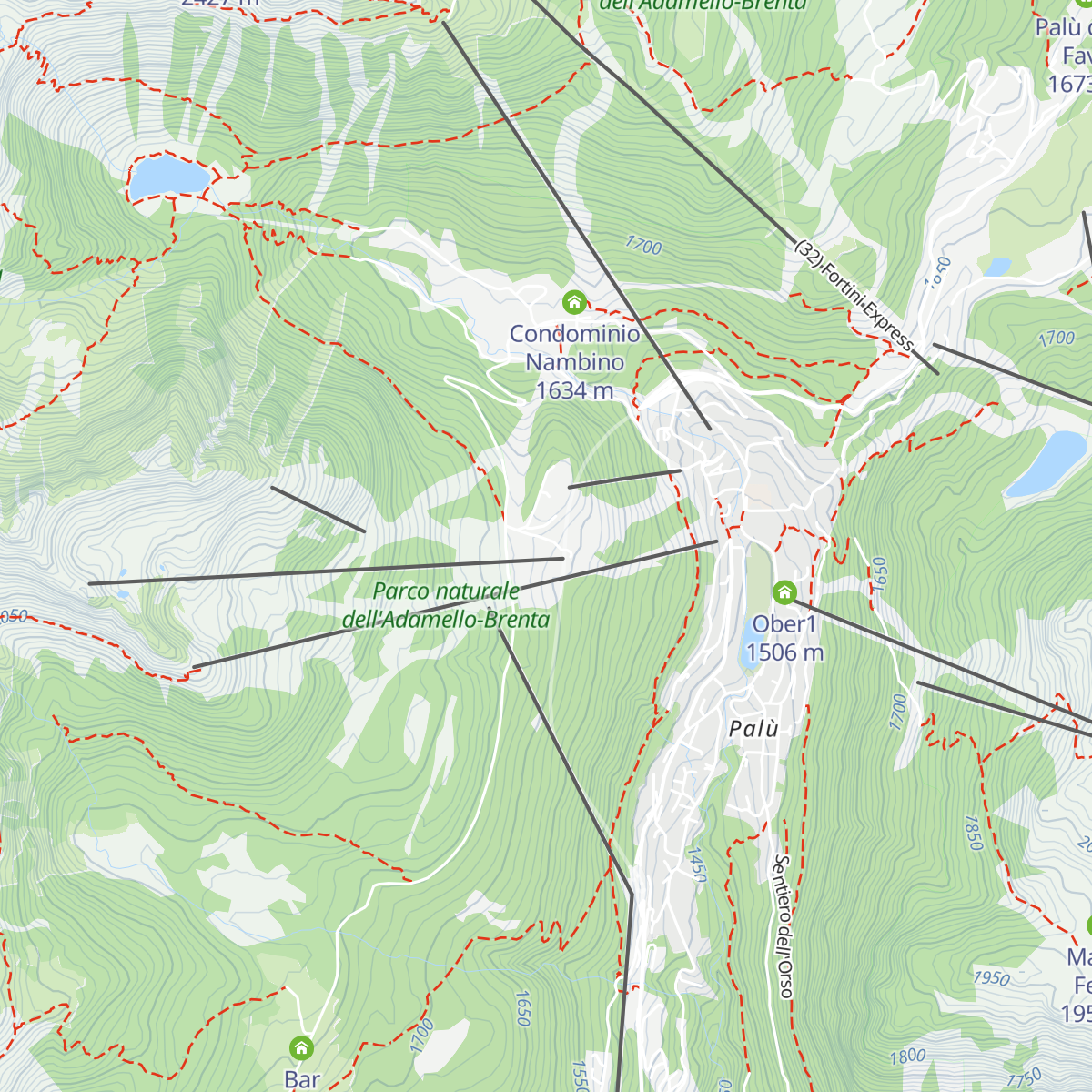 Rifugio Patascoss map