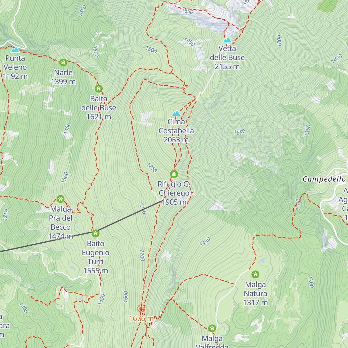 Rifugio G. Chierego map