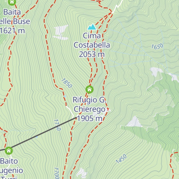 Map of Rifugio G. Chierego