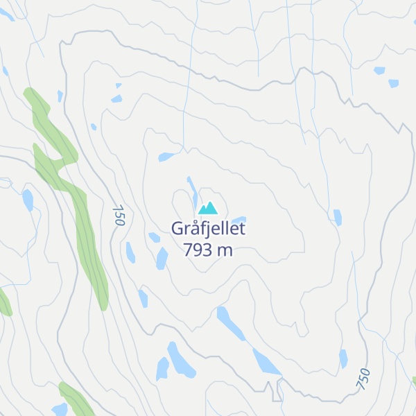 Map of Gråfjellet