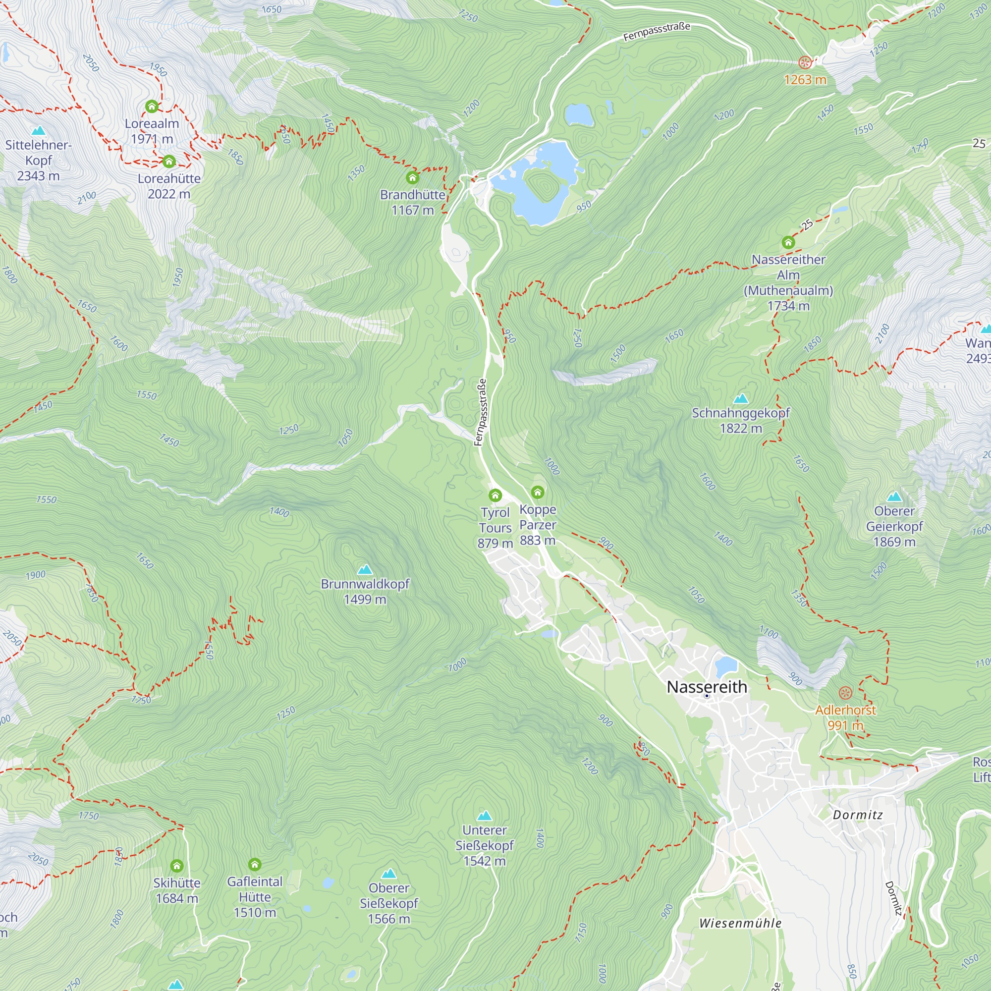 Tyrol Tours map