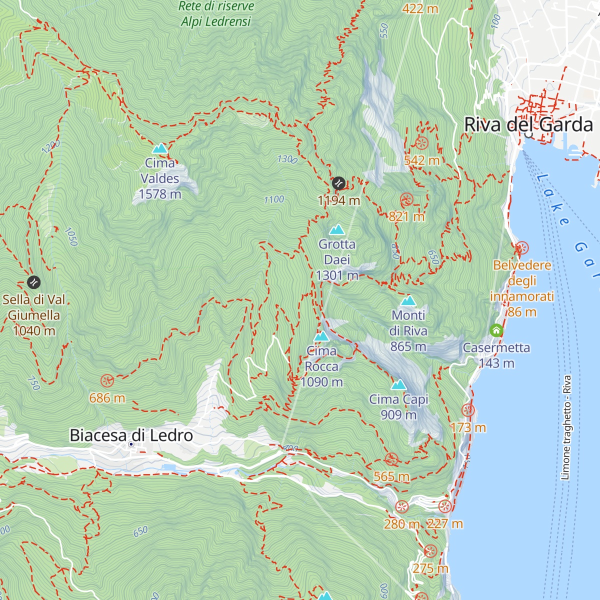 Malga Degiacomi map