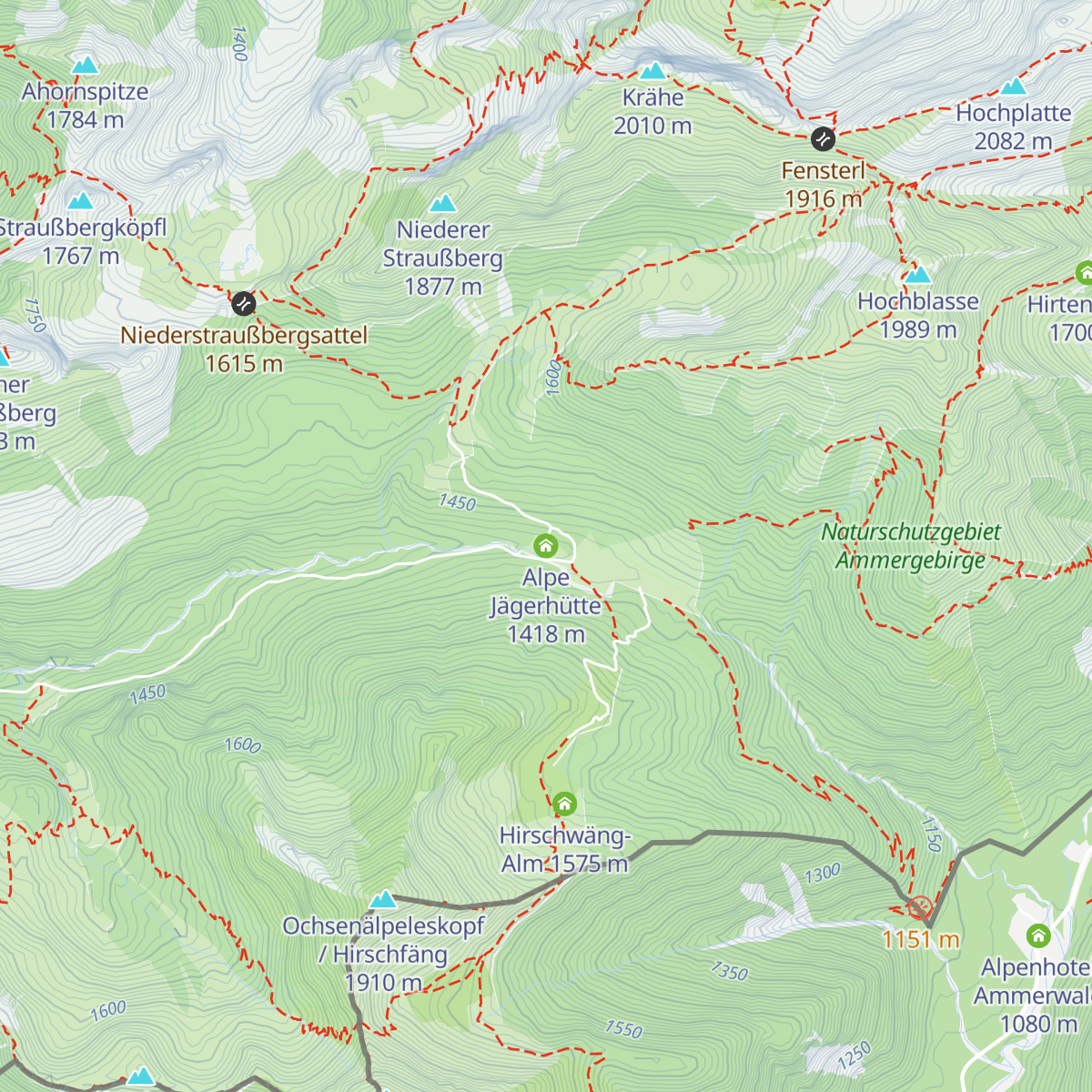 Alpe Jägerhütte map
