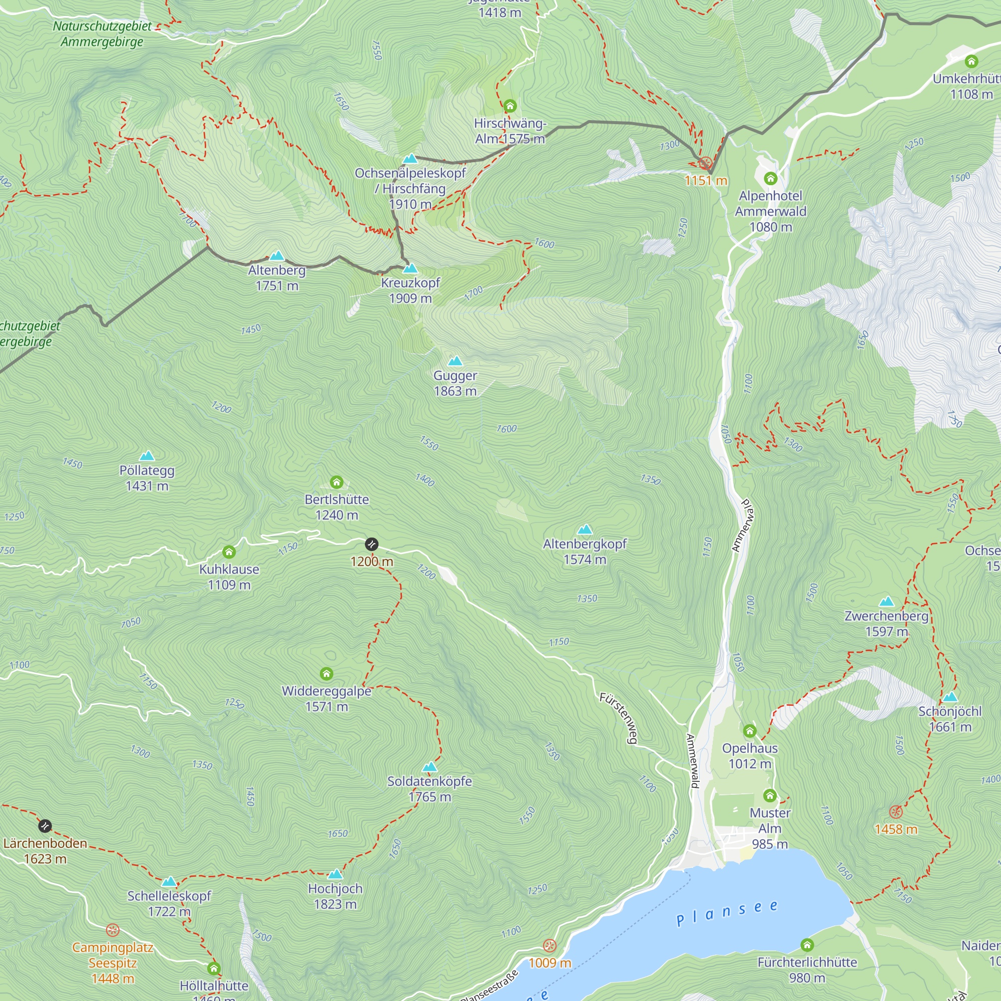 Altenberghütte map
