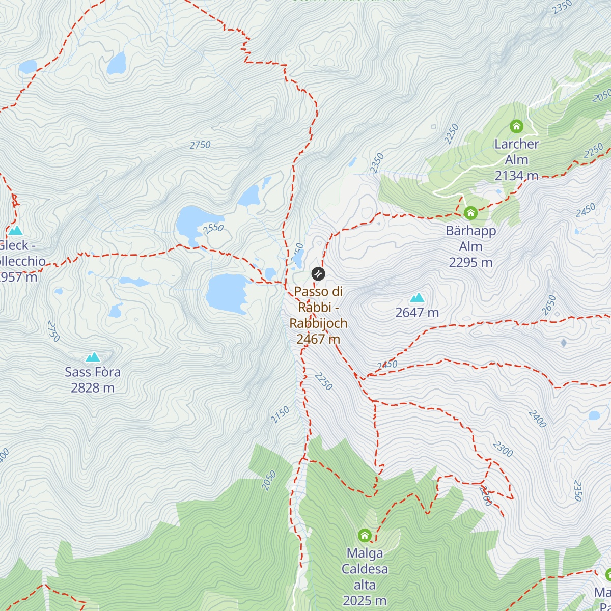 Rifugio Stella Alpina Al Lago Corvo map