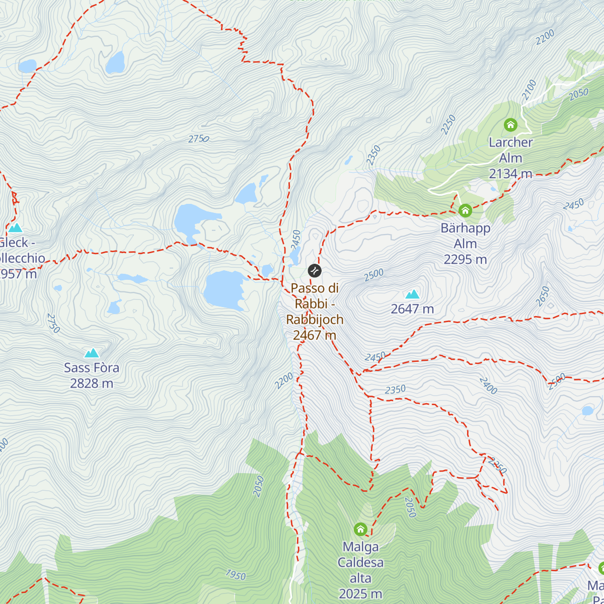 Rifugio Stella Alpina Al Lago Corvo map