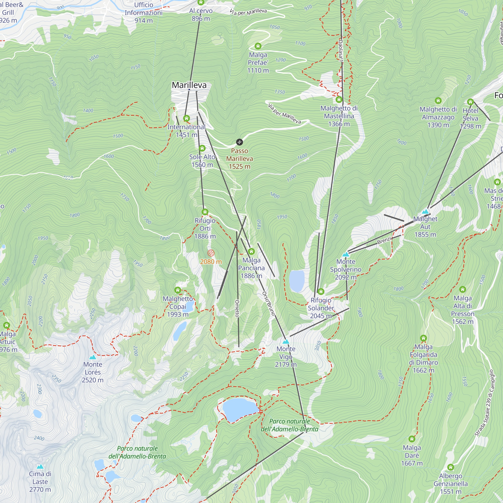 Malga Panciana map