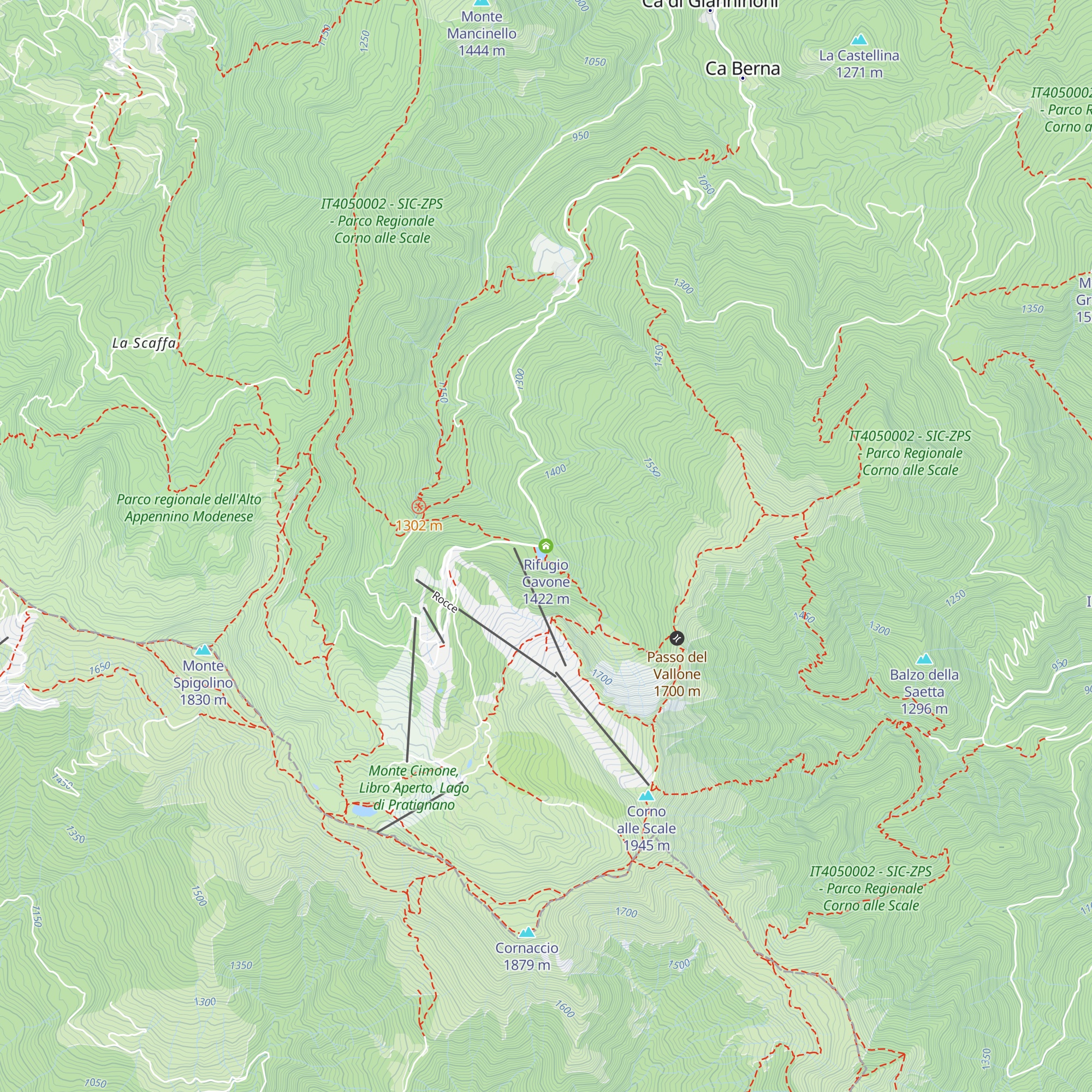 Rifugio Cavone map