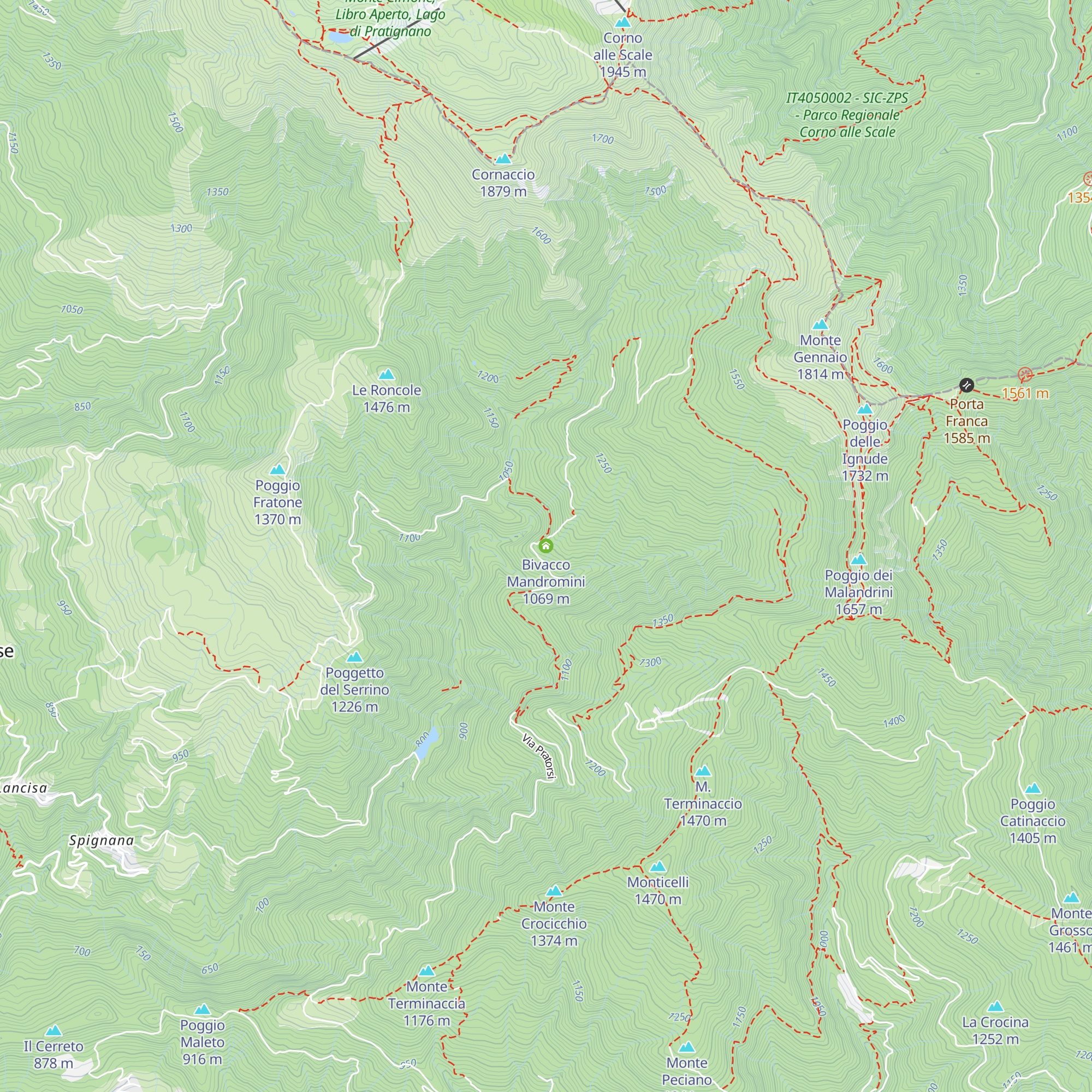 Bivacco Mandromini map